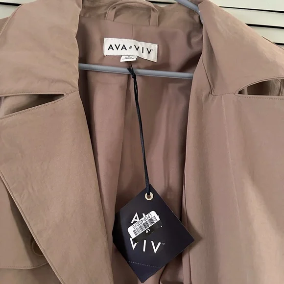Ava & Viv Tan Trench Coat for Women - Picture 5 of 8